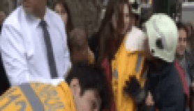 Hastaneye ayağında tekerle götürüldü