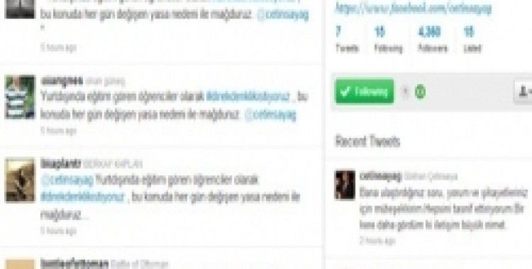 YÖK Başkanı'na twit yağmuru