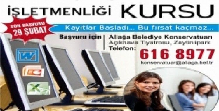 Aliağa Belediyesinin bilgisayar kursları başlıyor