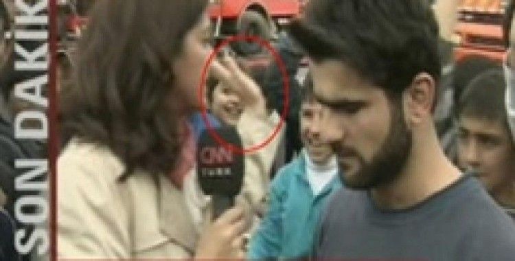 CNN Türk muhabiri canlı yayında çocuk tokatladı