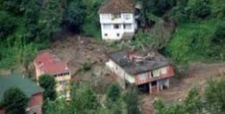 Rize'de korkutan heyelan
