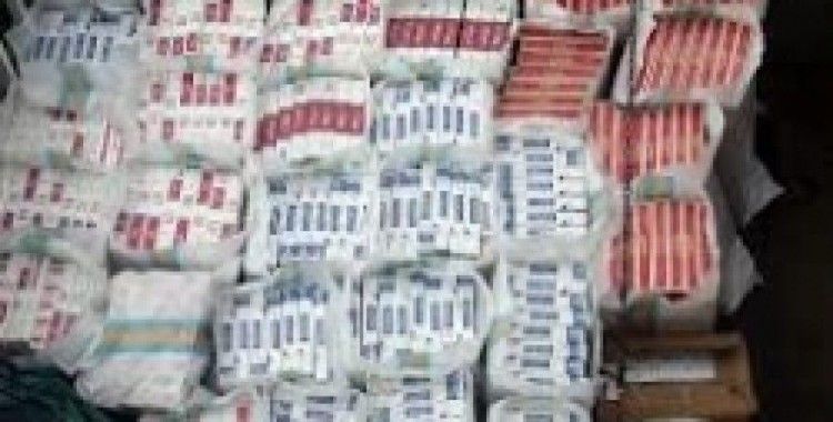 Konya'da 12 bin paket kaçak sigara ele geçirildi