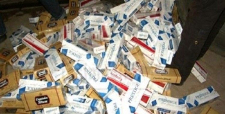 Şiran’da, gümrük kaçağı 22 bin 100 paket sigara ele geçirildi