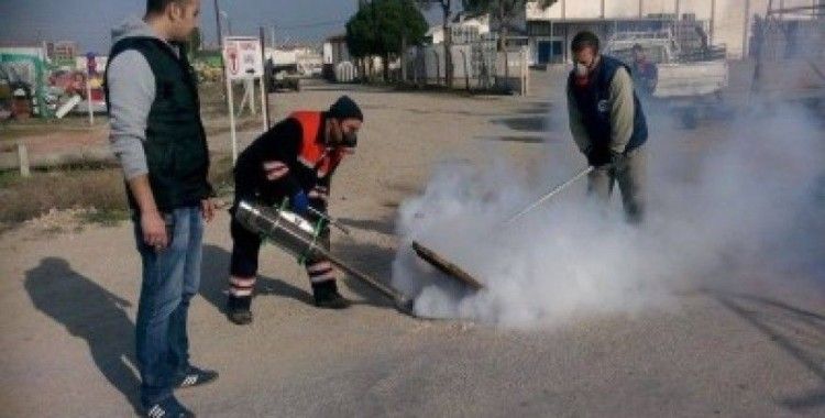 Burhaniye'de sivrisineğe kış mücadelesi