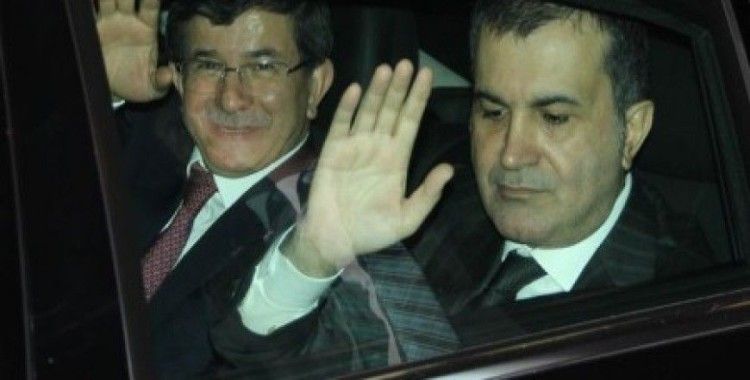 Bakan Davutoğlu ve Çelik Adana'da