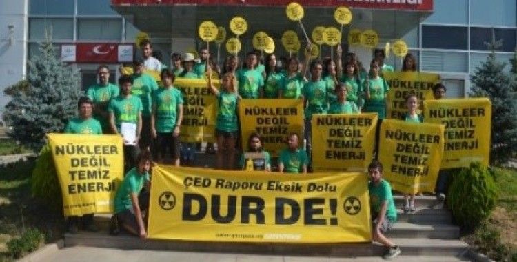 Greenpeace ÇED raporunu protesto etti