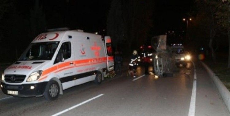 Başkent te trafik kazası 1 yaralı