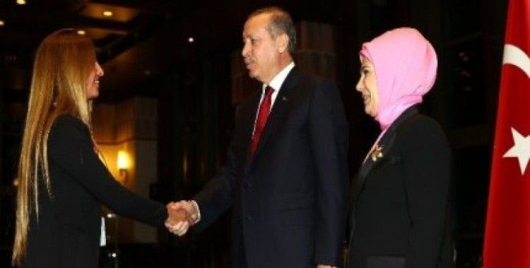 Erdoğan, Cumhurbaşkanlığı Sarayı'nda resepsiyon verdi