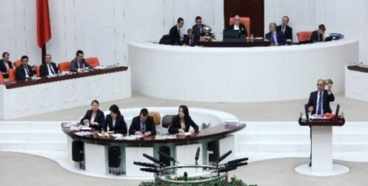 CHP'li Öğüt meclis kürsüsüne pişmiş kelle ile çıktı