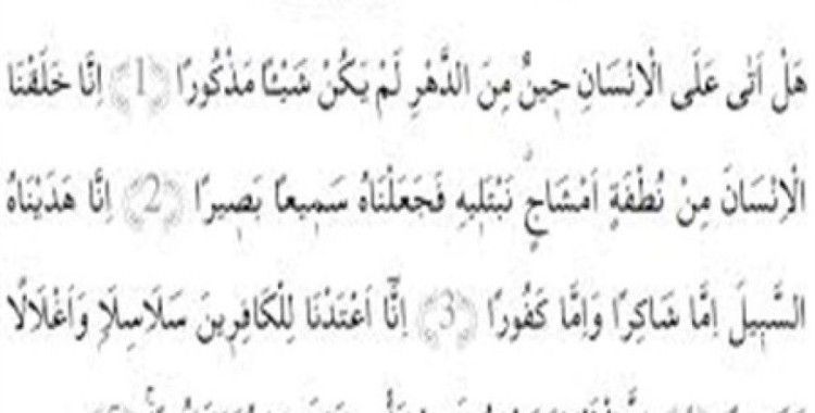 Rüyada insan suresi görmek