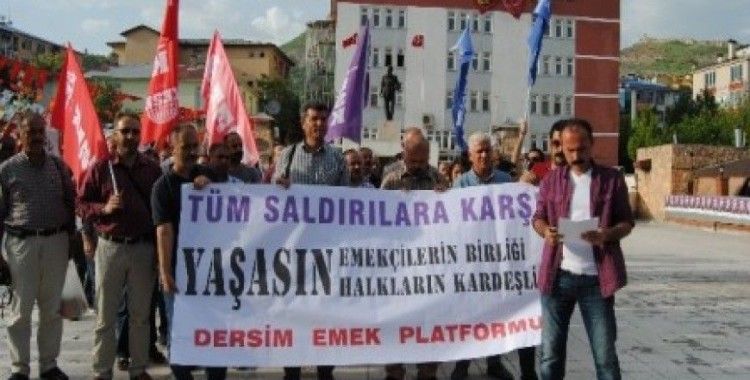 Tunceli'den HDP'ye yönelik saldırılara kınama, Metal-İş işçilerine destek