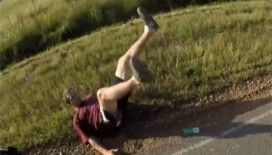 Bir motosikletliyle asla kavga etme !