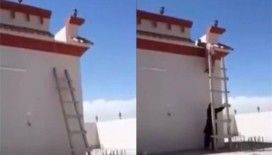 Çıldırtan merdiven şakası !