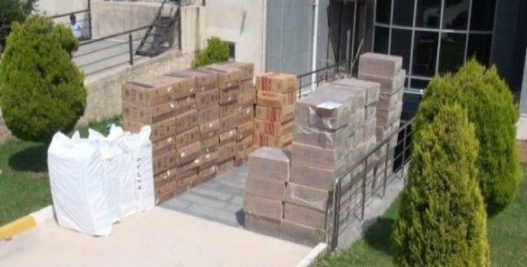 Denizli'de 100 bin paket kaçak sıgara ele geçirildi 