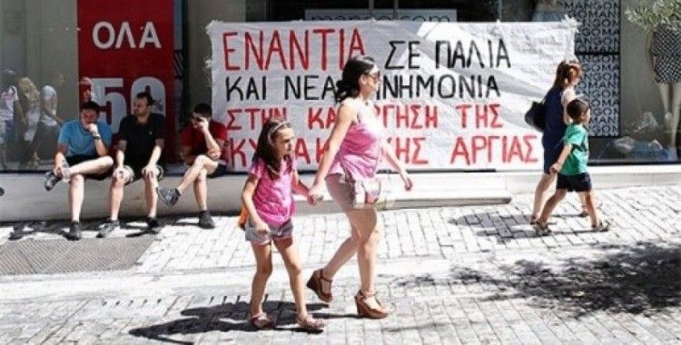 Yunanistan'da pazar protestosu