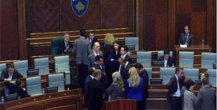 Kosova'da muhalefet milletvekilleri 10 yıldır bezle örtülü olan tabloları açtı