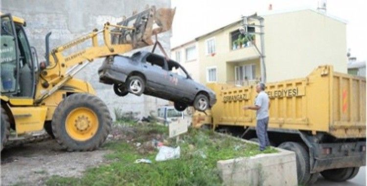 Bursa'da hurda araç temizliği