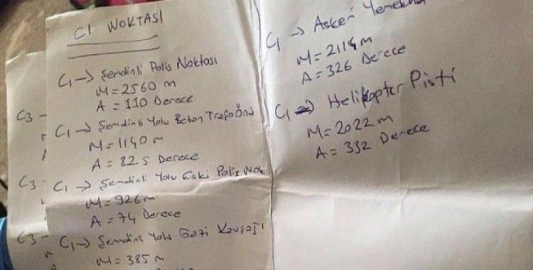 ​Hakkari'de teröristlere ait saldırı notları ele geçirildi