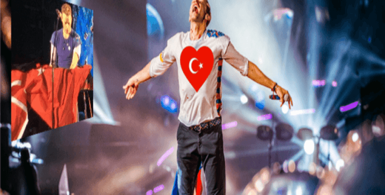 Coldplay, konserinde Türk Bayrağı açtı