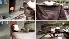 İllüzyon yapmak isterken rezil oldu