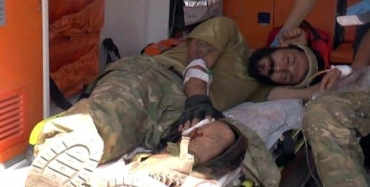 Cerablus'ta yaralanan ÖSO askerleri Türkiye'ye getirildi