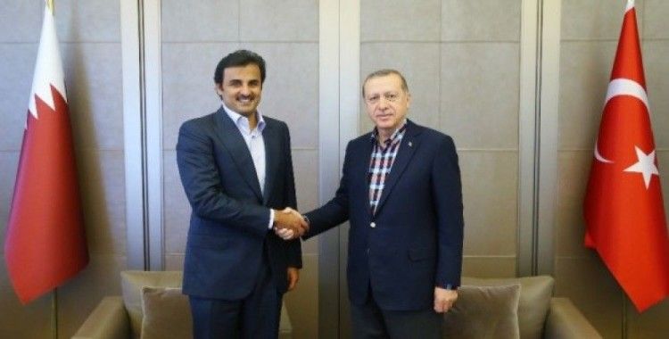 Cumhurbaşkanı Erdoğan, Katar Emiri ile bir araya geldi 