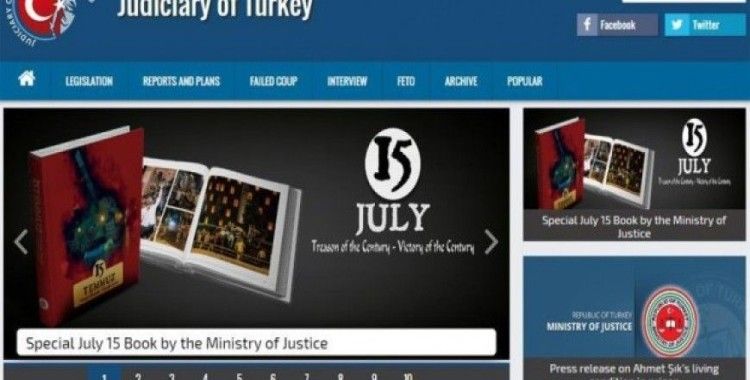 Adalet Bakanlığı 'yargı'yı İngilizce sitede anlatıyor