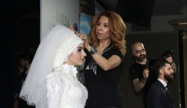 Şehit aileleri için makaslarını konuşturdular