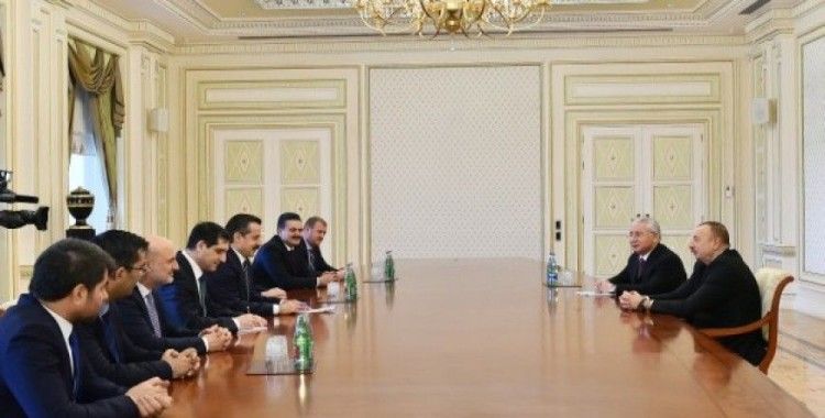 Aliyev, Bakan Çelik'i kabul etti