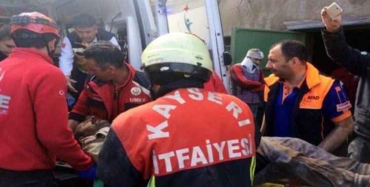 Kayseri'de iki katlı evde göçük, 1 ölü