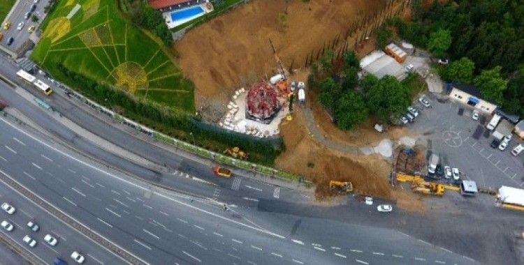 15 Temmuz Zafer Anıtının yapımı havadan görüntülendi