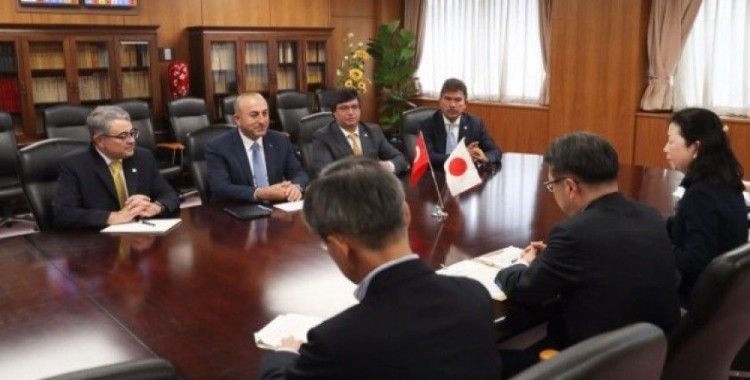 Çavuşoğlu, Japonya Başbakanı Abe ile görüştü