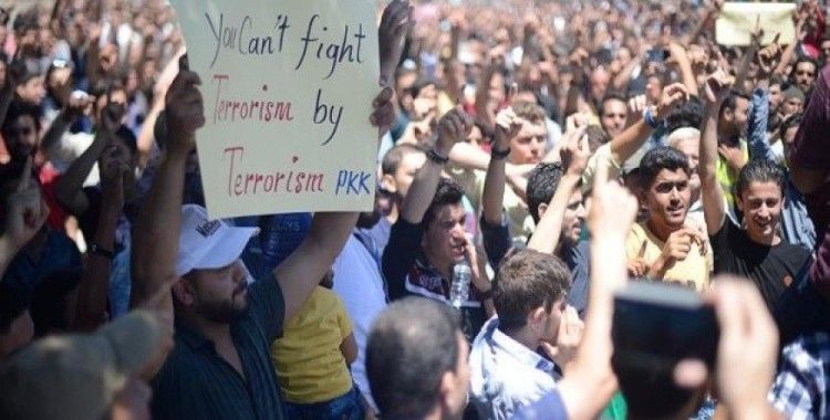 Suriye'de Türkiye'ye destek gösterisi