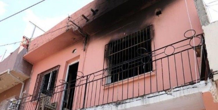 Eşine kızan kadın evi yaktı