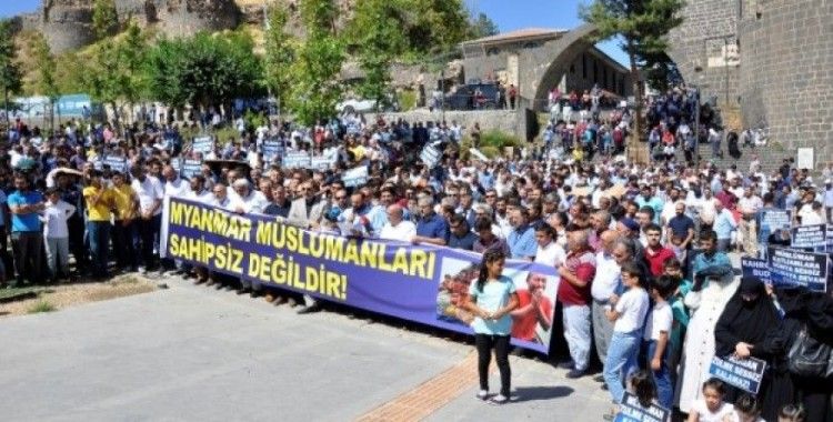 Diyarbakır'da Arakan protestosu 