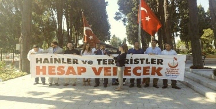 15 Temmuz gazileri Sezgin Tanrıkulu'nu protesto etti 