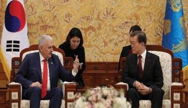 Başbakan Yıldırım, Güney Kore Cumhurbaşkanı Moon ile görüştü
