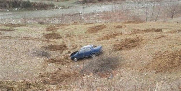 ​Samsun'da otomobil şarampole yuvarlandı, 1 yaralı
