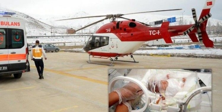 Helikopter ambulans 'parmak bebek' için havalandı