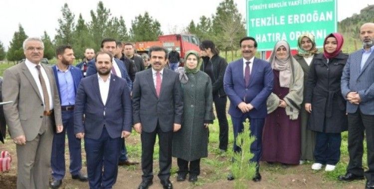 'Tenzile Erdoğan Hatıra Ormanı'na törenle fidanlar dikildi
