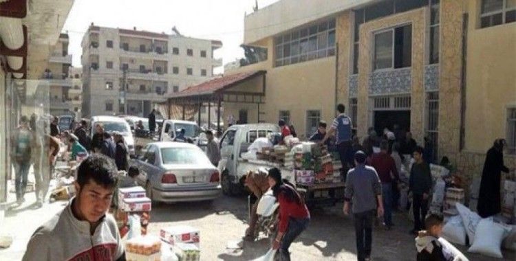 Afrin'de halk Pyd'nin gıda deposunu bastı