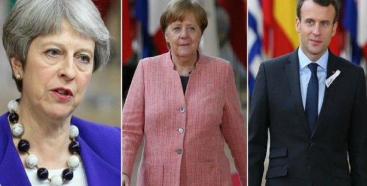 May, Macron ve Merkel Rusya'yı görüştü
