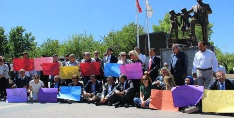 Diyarbakır'daki CHP eylemine HDP’liler de destek verdi 