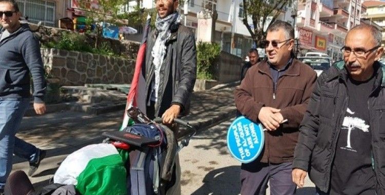 Filistin için İsveç'ten yola çıkan Ladraa, Ankara'da