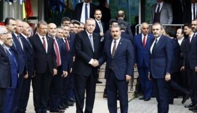 Cumhurbaşkanı Erdoğan BBP Genel Merkez'inde