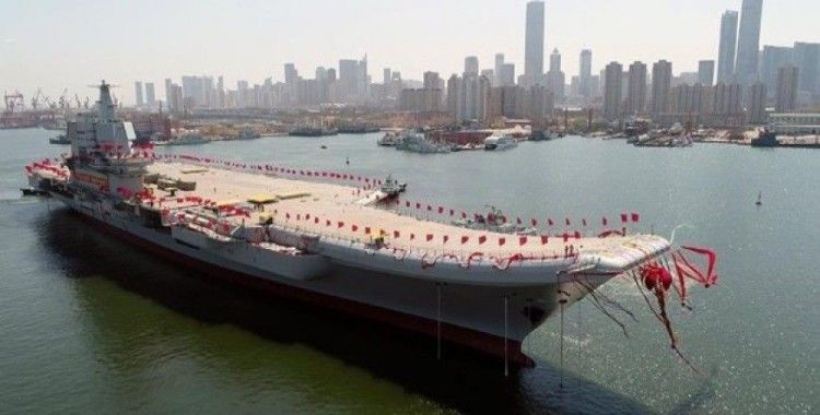 Çin'in ilk yerli uçak gemisinin seyir testi başladı