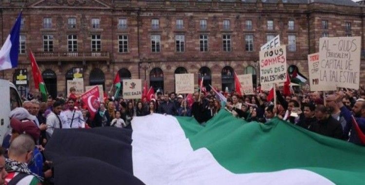 ​Fransa'da Filistin'e destek gösterileri düzenlendi