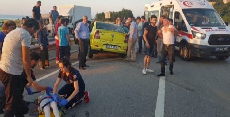 Giresun'da trafik kazası, 4 yaralı
