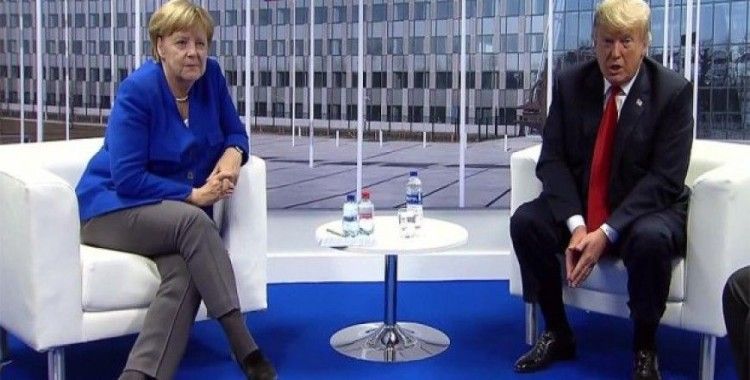 Trump ve Merkel Brüksel'de görüştü