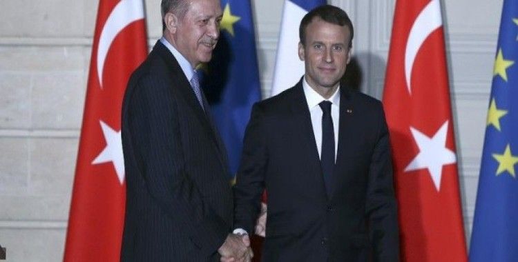 Erdoğan'ın Macron ile görüşmesi başladı